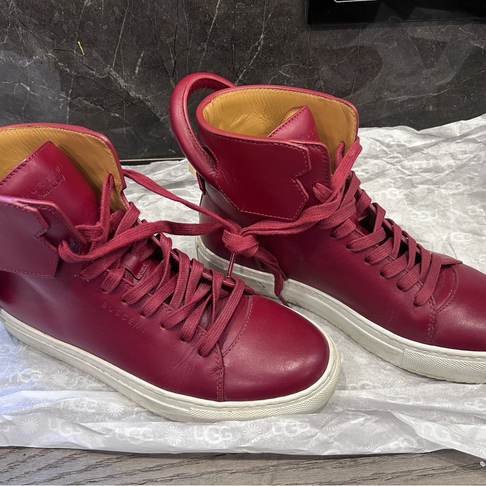 Buscemi Red High-Top Sneakers